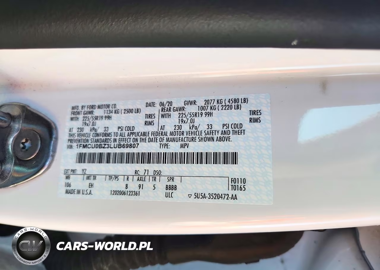 2020 Ford Escape Se Sport VIN:1FMCU0BZ3LUB69807 - 12