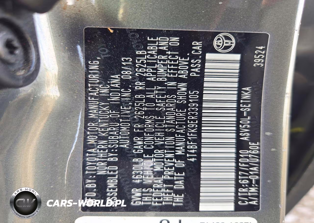 2014 Toyota Camry Le VIN:4T4BF1FK9ER339105 - 13