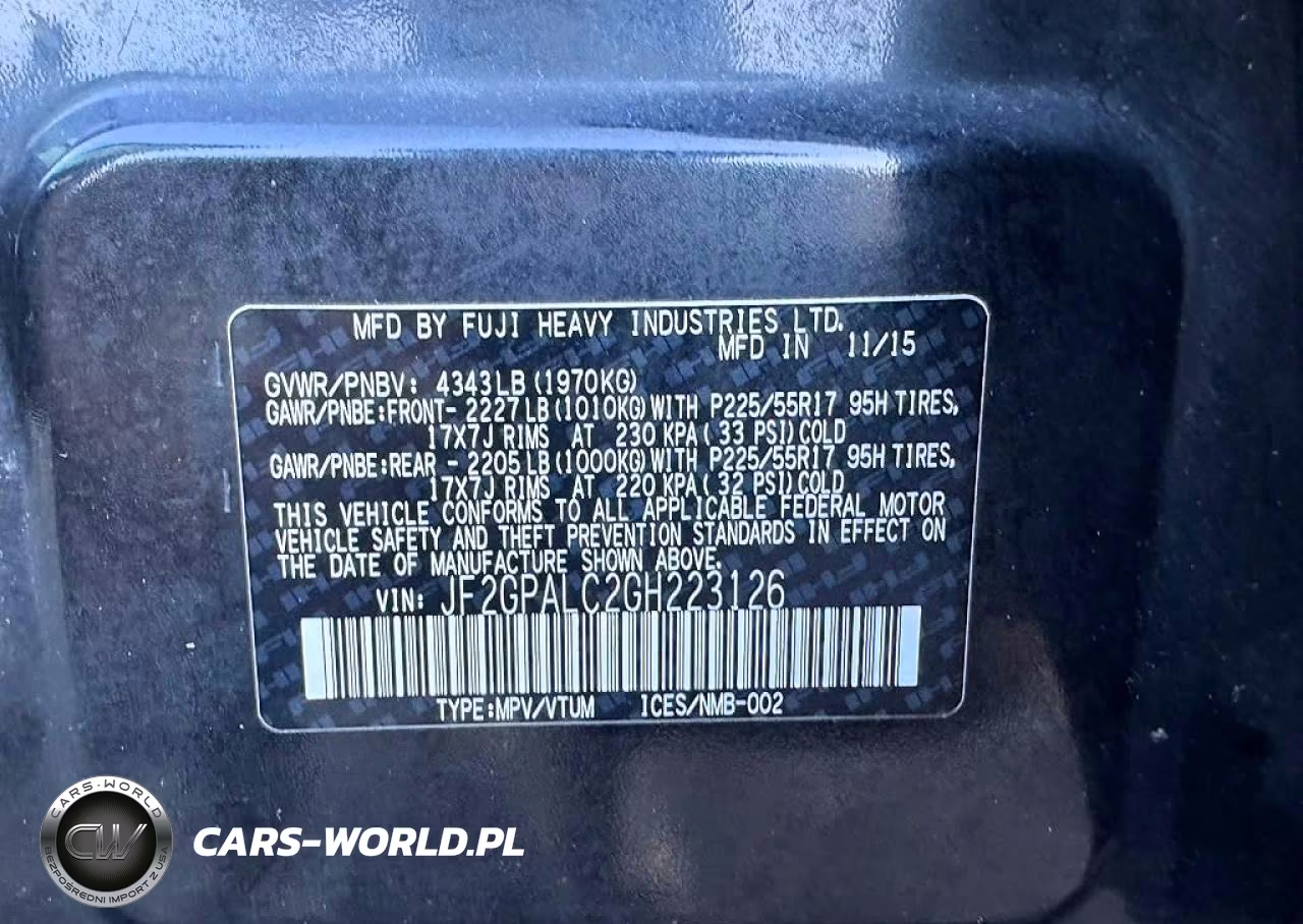 2016 Subaru Crosstrek Limited VIN:JF2GPALC2GH223126 - 15