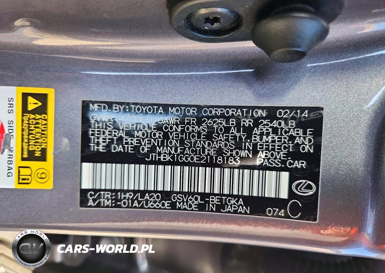 2014 Lexus Es 350 VIN:JTHBK1GG0E2118183 - 12