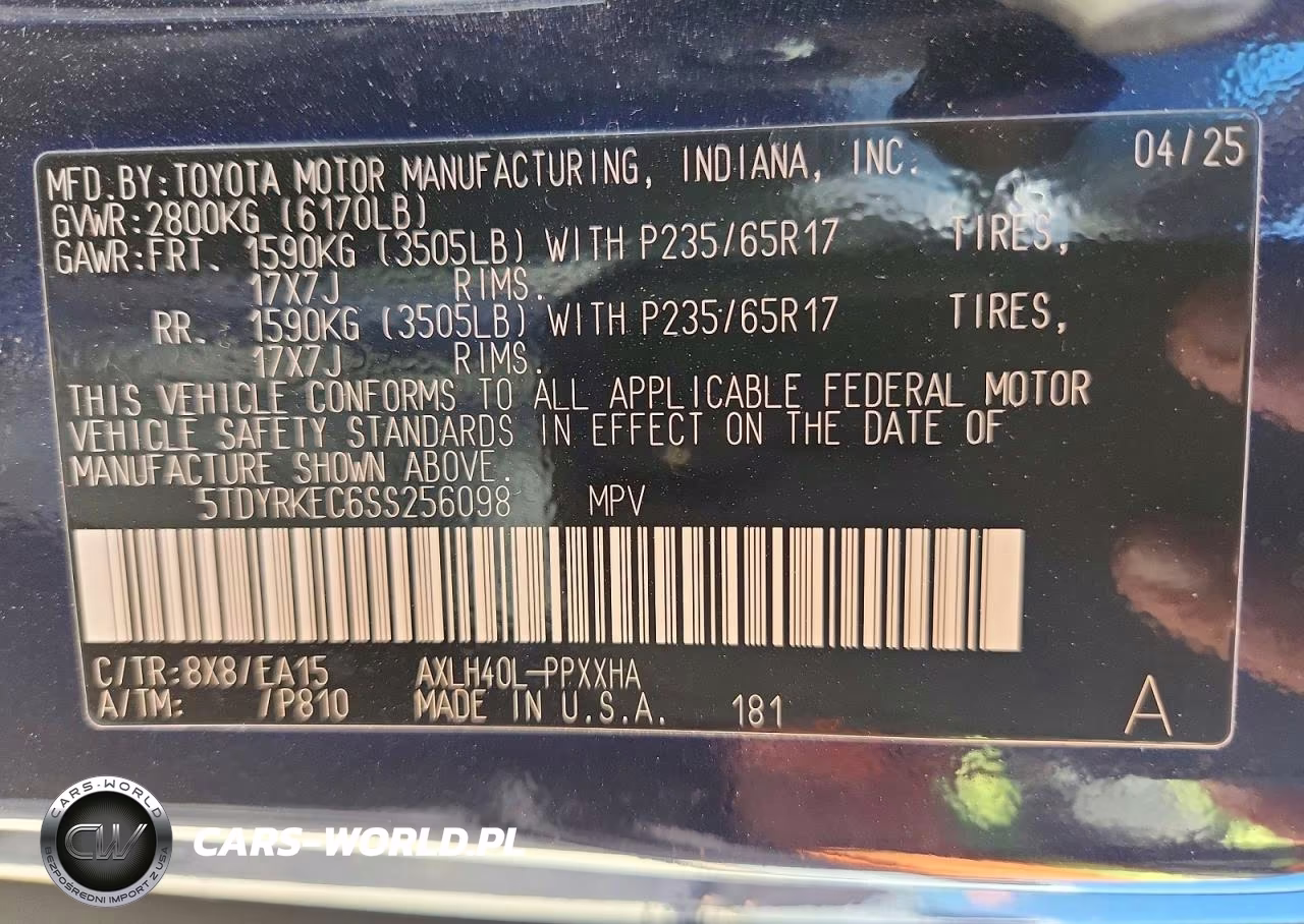 2025 Toyota Sienna Xle 8-Passenger VIN:5TDYRKEC6SS256098 - 13