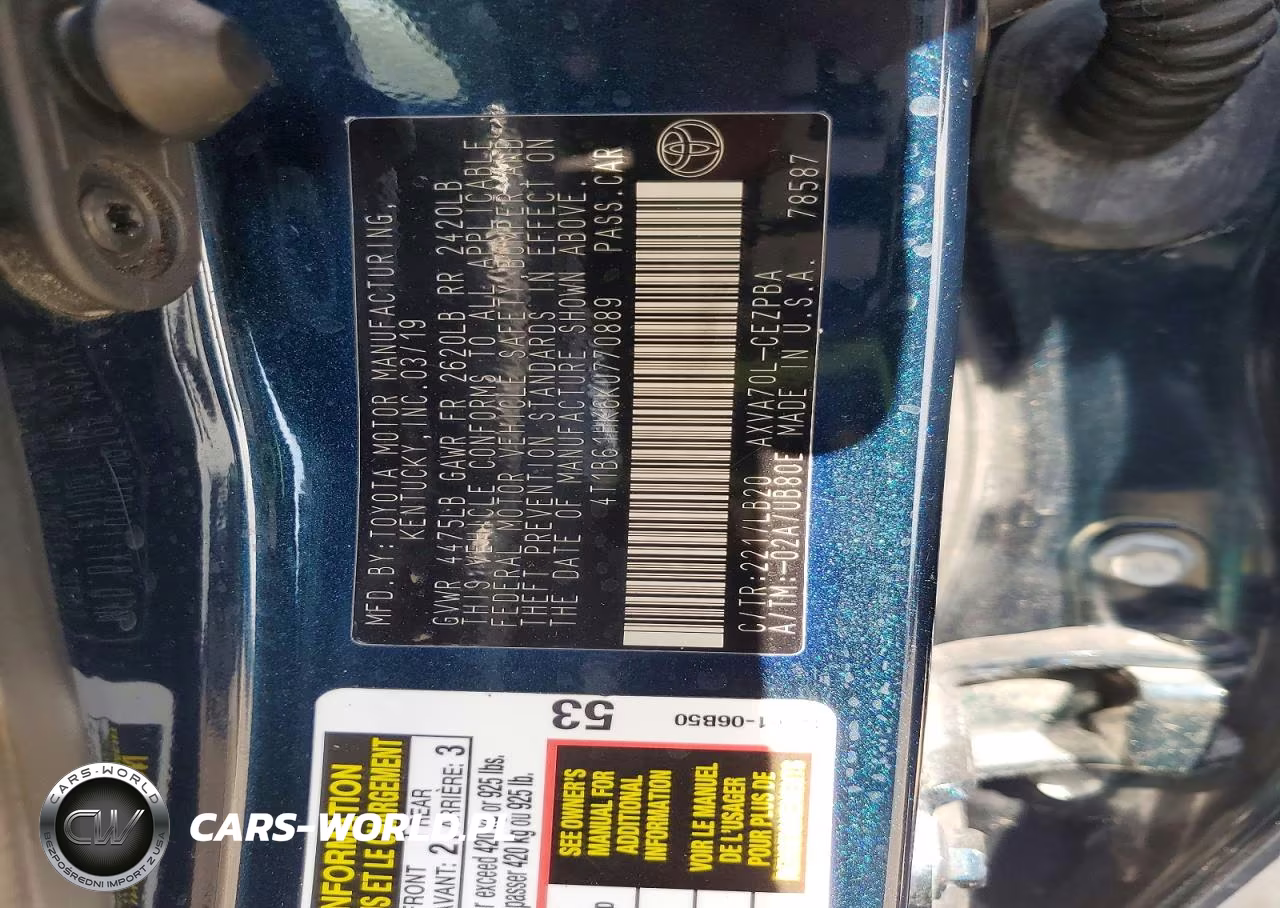 2019 Toyota Camry Xse VIN:4T1B61HK6KU770889 - 12