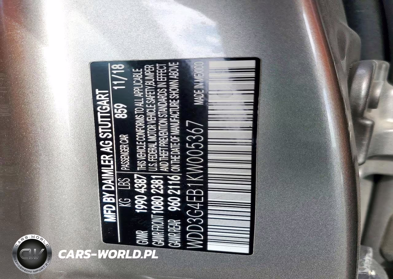 2019 Mercedes-Benz A 220 VIN:WDD3G4EB1KW005367 - 12