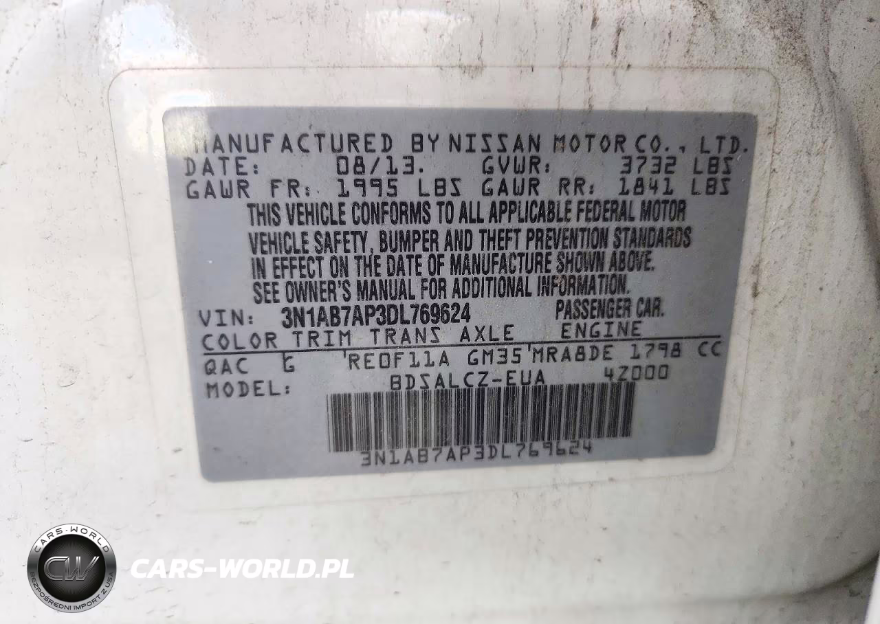 2013 Nissan Sentra S VIN:3N1AB7AP3DL769624 - 12