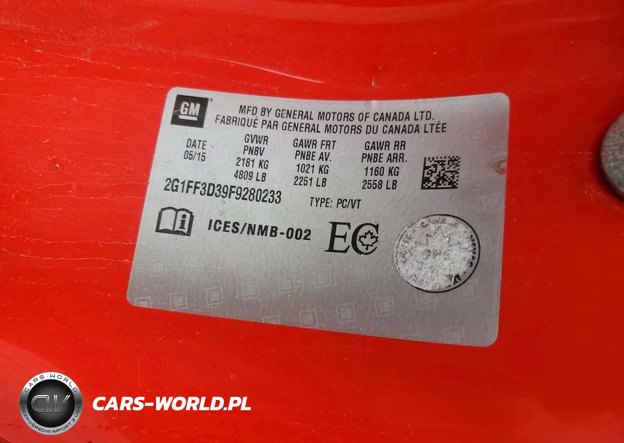2015 Chevrolet Camaro Lt VIN:2G1FF3D39F9280233 - 12