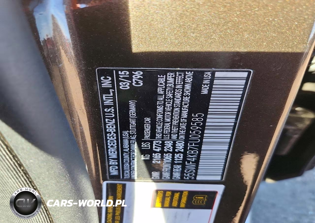 2015 Mercedes-Benz C 300 4Matic VIN:55SWF4KB7FU059585 - 12