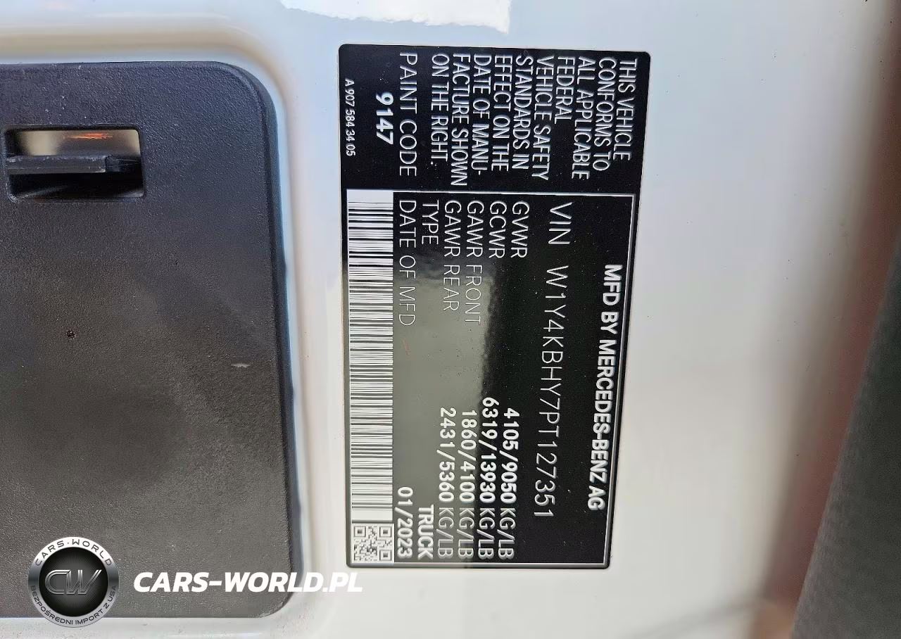 2023 Mercedes-Benz Sprinter 2500 VIN:W1Y4KBHY7PT127351 - 13