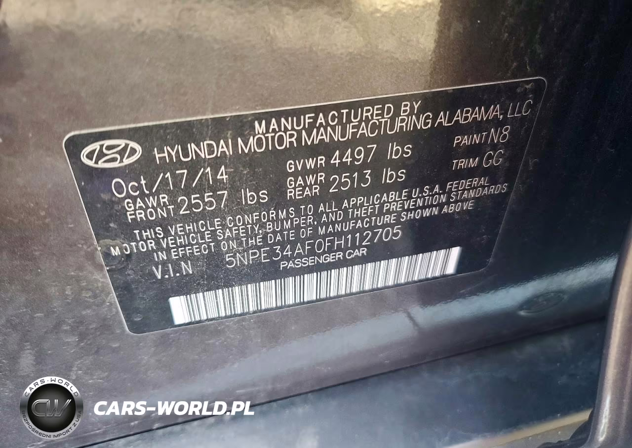 2015 Hyundai Sonata Sport VIN:5NPE34AF0FH112705 - 12