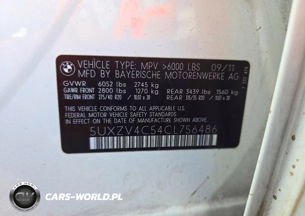 2012 BMW X5 xDrive35I VIN:5UXZV4C54CL756486 - 13