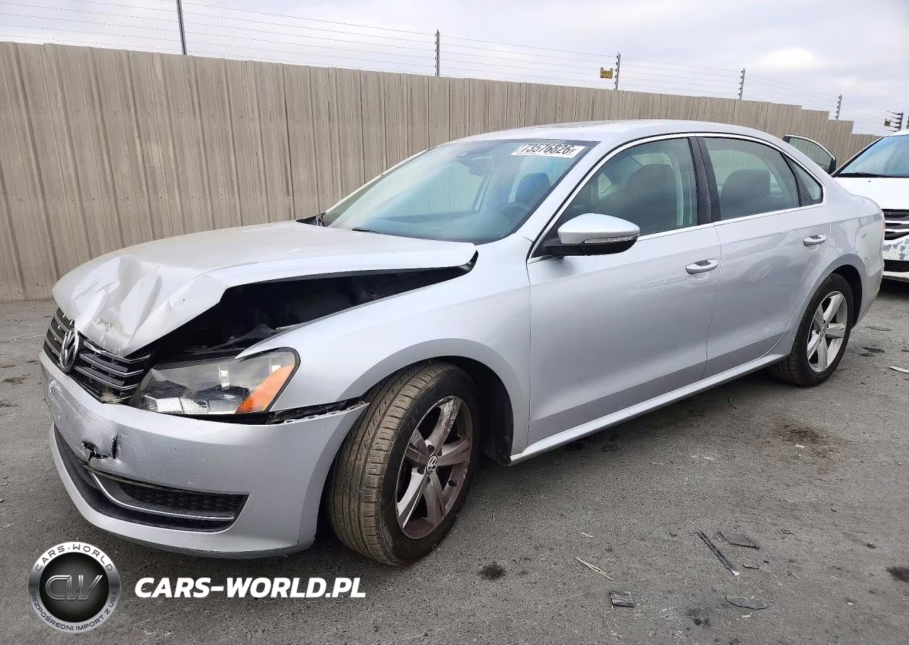 2012 Volkswagen Passat Se VIN:1VWBH7A32CC022195 - 1