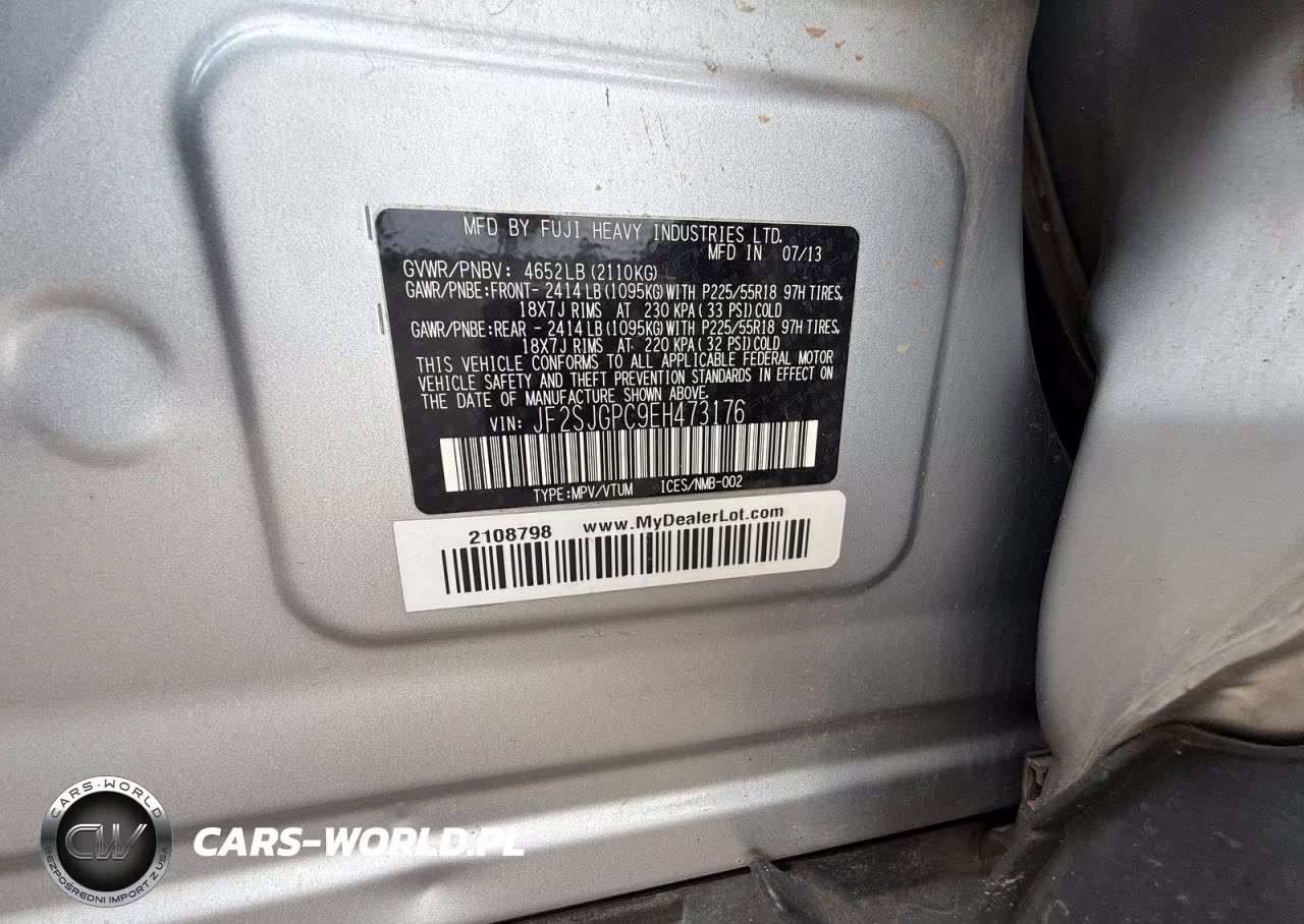2014 Subaru Forester 2.0Xt Touring VIN:JF2SJGPC9EH473176 - 10