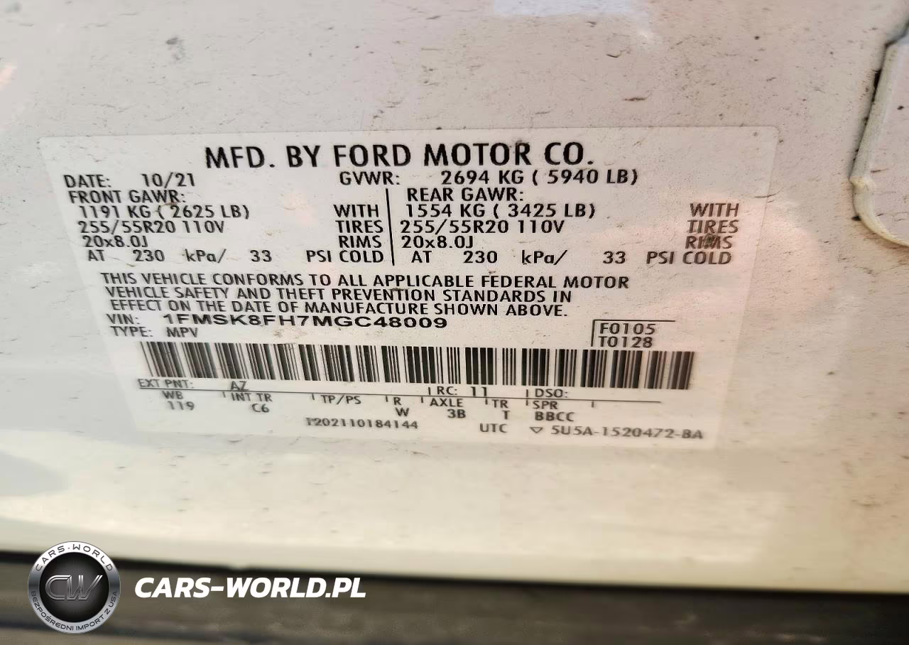 2021 Ford Explorer Limited VIN:1FMSK8FH7MGC48009 - 13