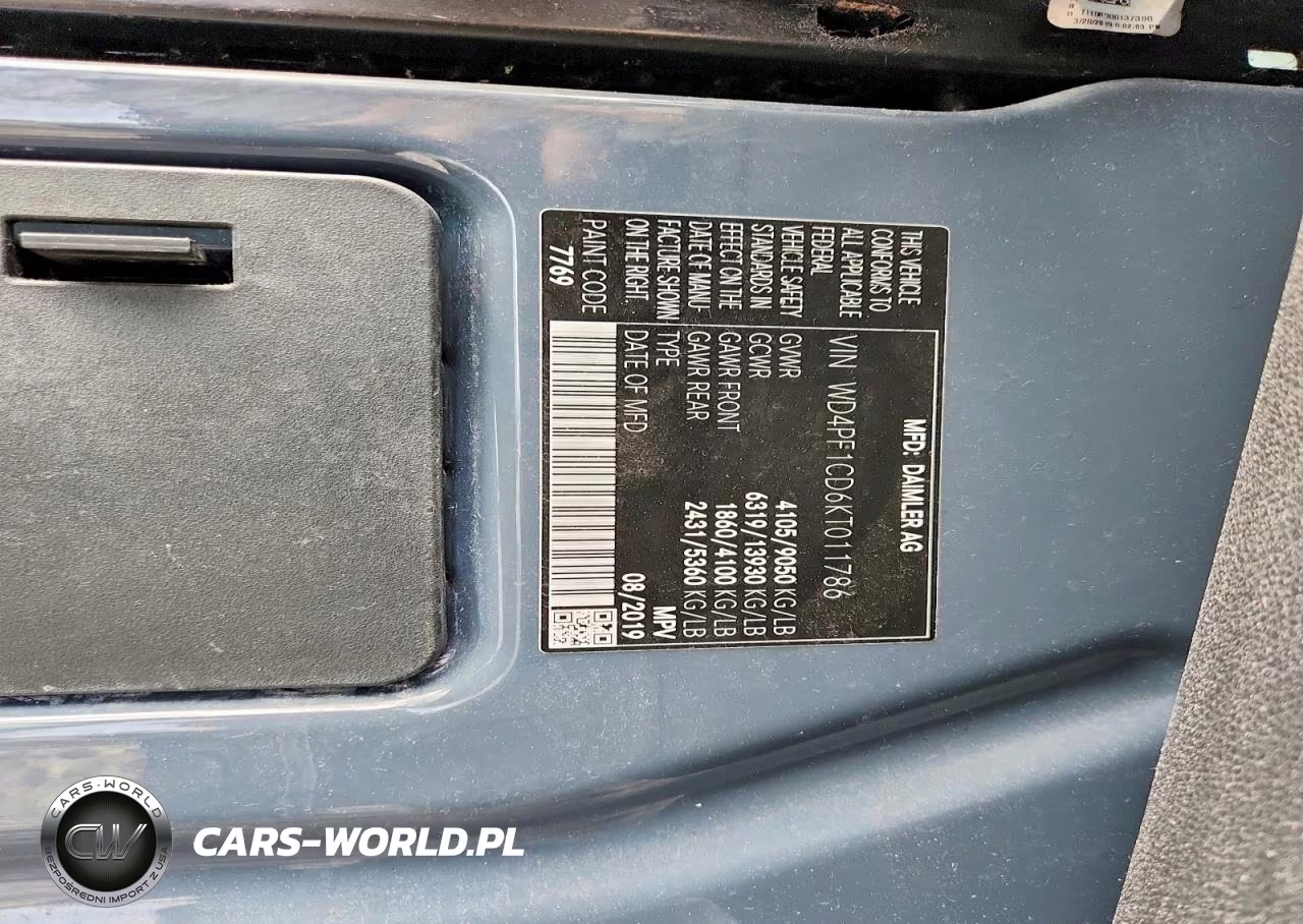 2019 Mercedes Benz Sprinter 2500 Delivery Van VIN:WD4PF1CD6KT011786 - 14