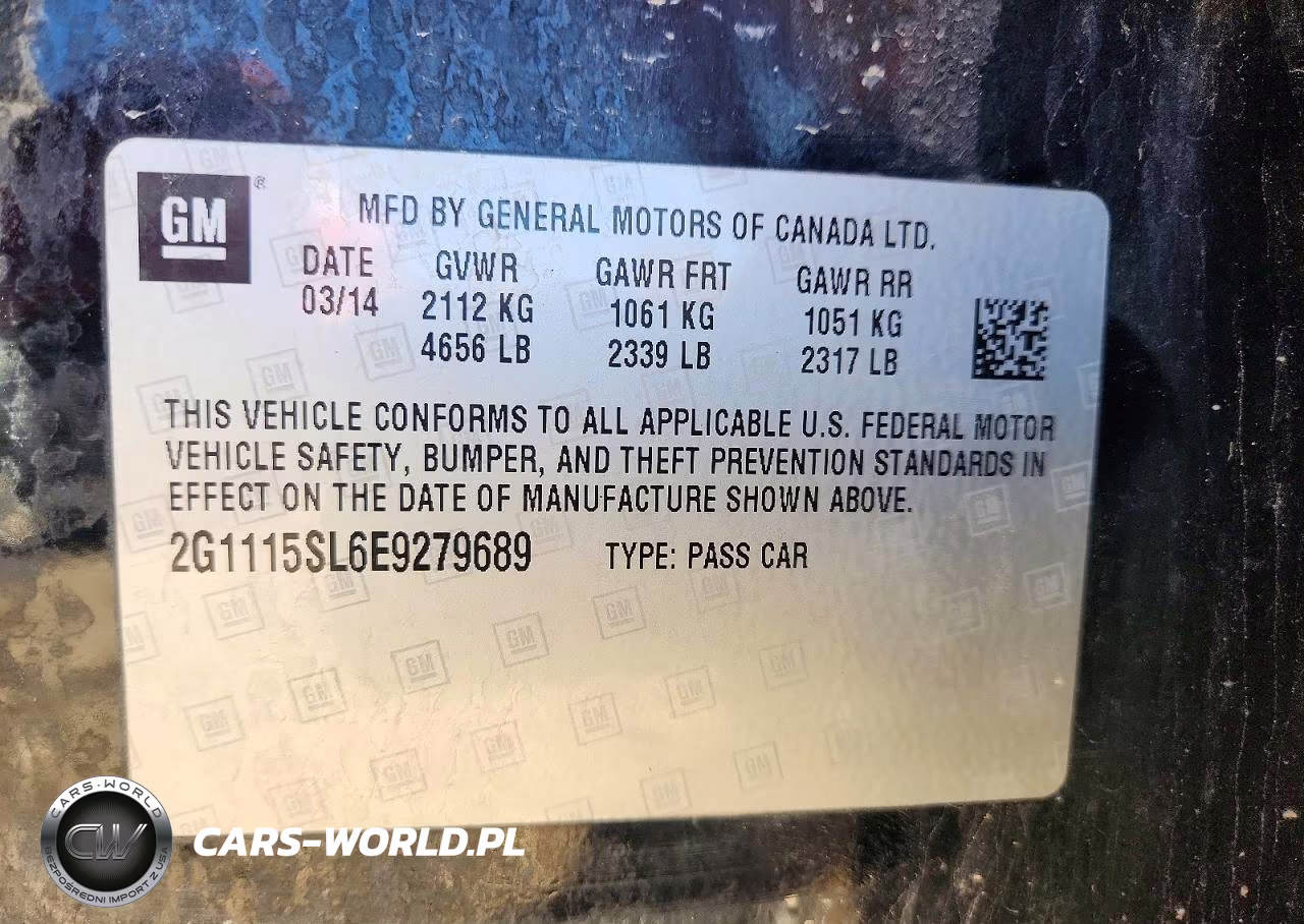 2014 Chevrolet Impala Lt VIN:2G1115SL6E9279689 - 12