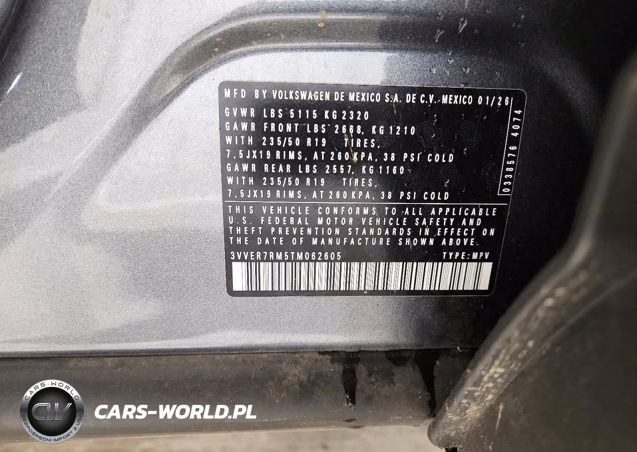 2026 Volkswagen Tiguan Se VIN:3VVER7RM5TM062605 - 13