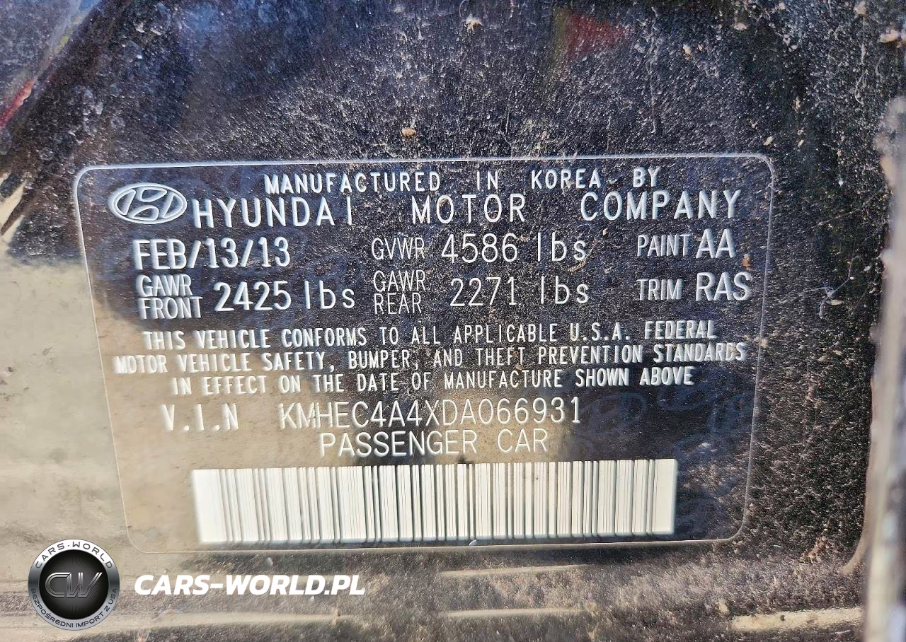 2013 Hyundai Sonata Hybrid VIN:KMHEC4A4XDA066931 - 12