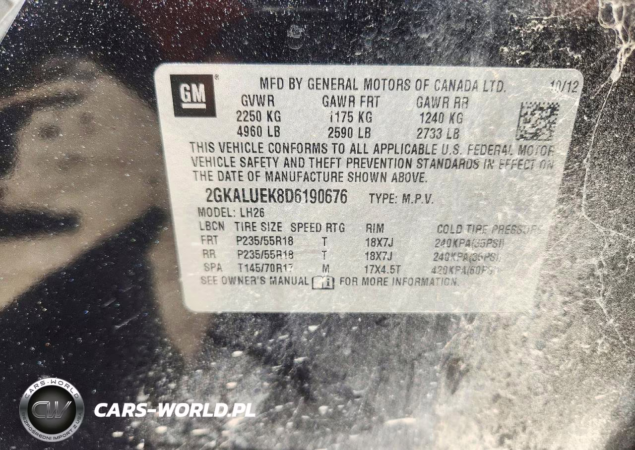 2013 GMC Terrain Slt VIN:2GKALUEK8D6190676 - 13