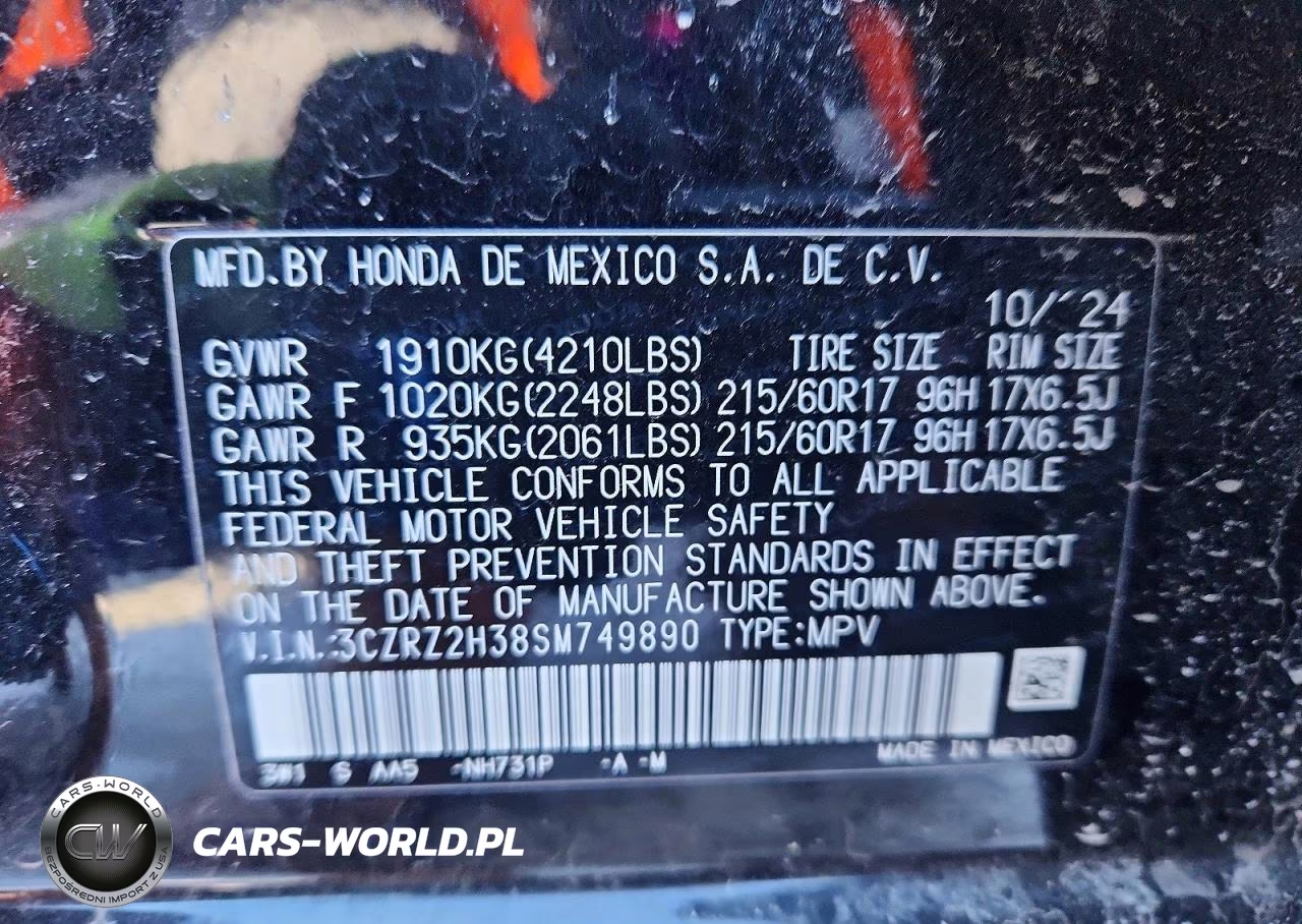 2025 Honda Hr-V Lx VIN:3CZRZ2H38SM749890 - 13