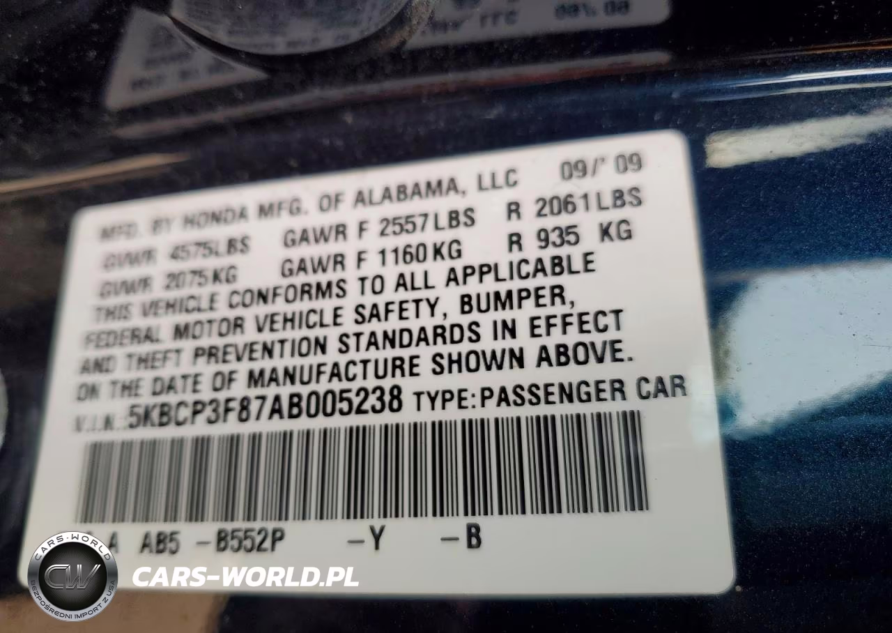 2010 Honda Accord Exl VIN:5KBCP3F87AB005238 - 12