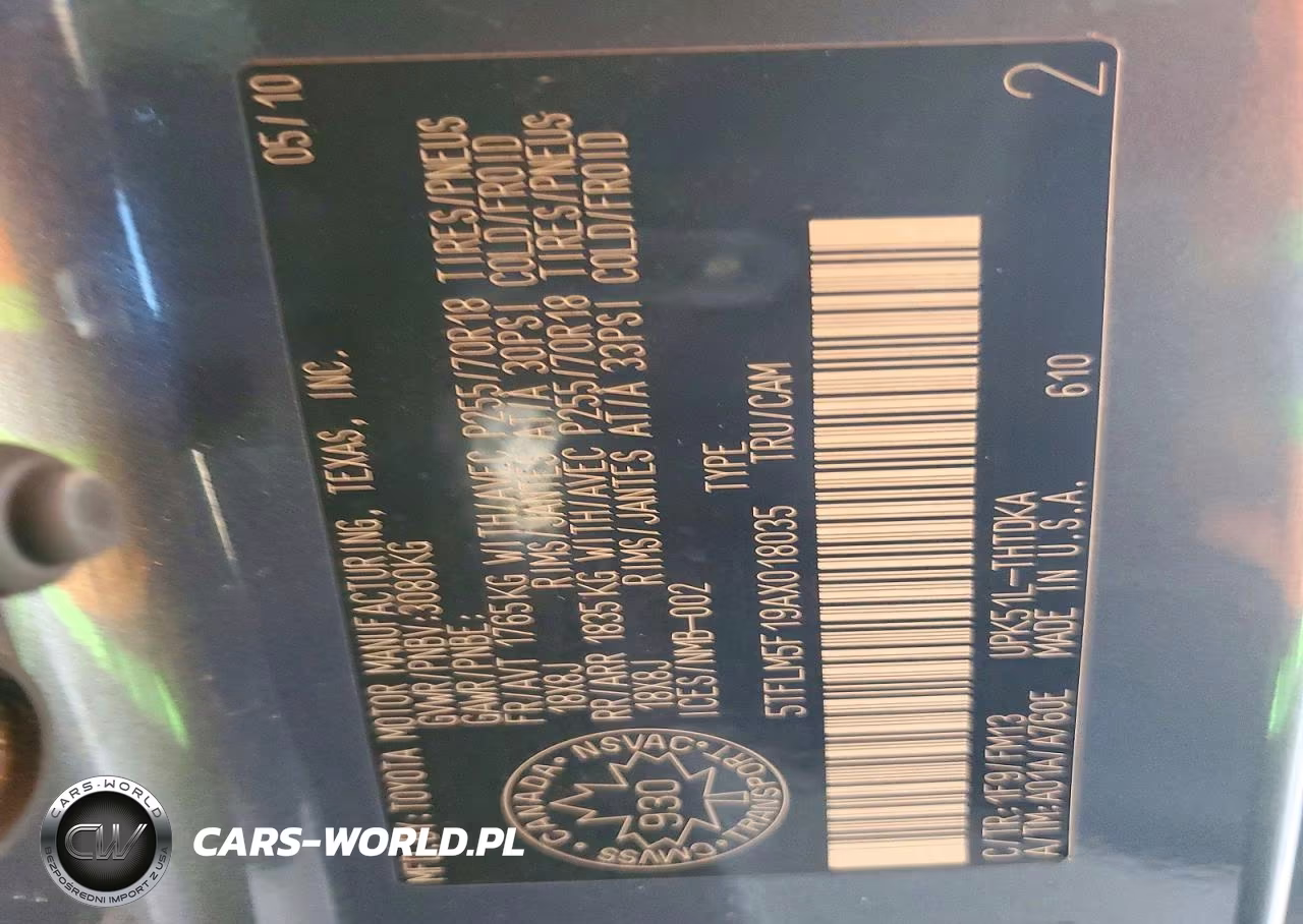 2010 Toyota Tundra Grade VIN:5TFLM5F19AX018035 - 12