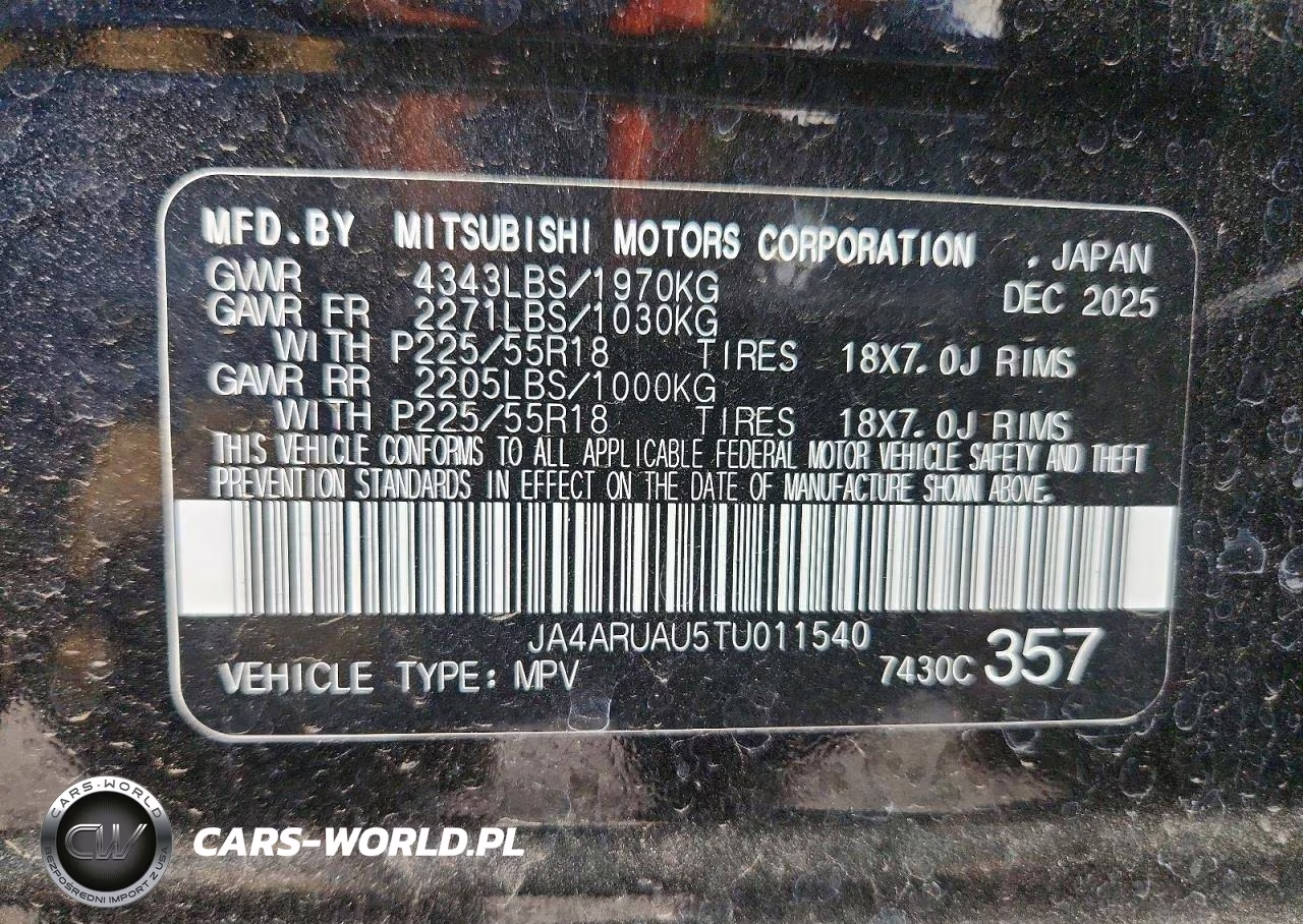 2026 Mitsubishi Outlander Sport S-Se VIN:JA4ARUAU5TU011540 - 14