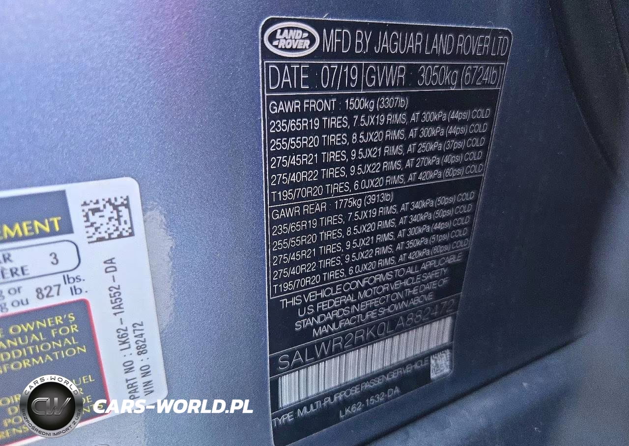 2020 Land Rover Range Rover Sport Hse VIN:SALWR2RK0LA882472 - 14