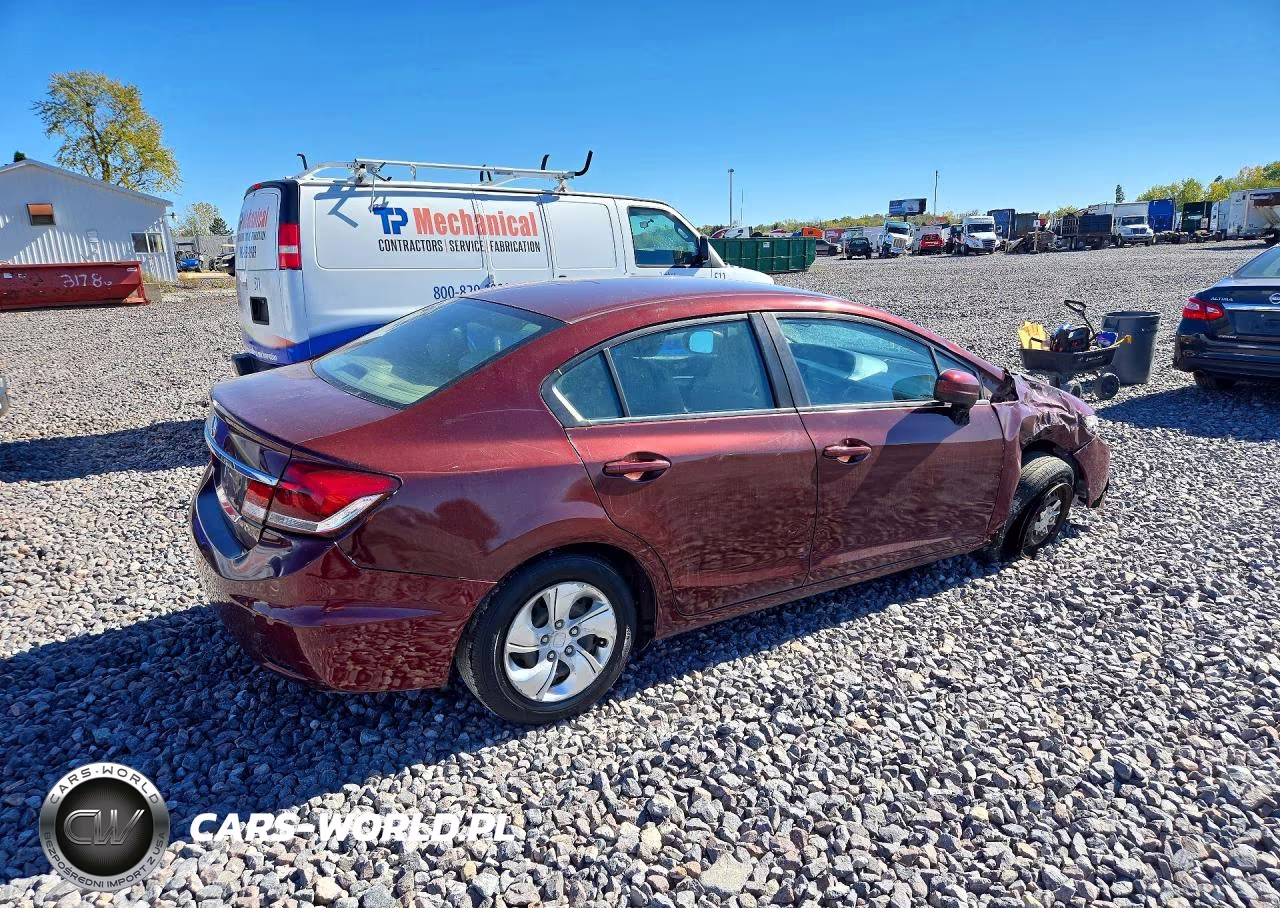 2014 Honda Civic Lx VIN:2HGFB2F52EH546533 - 3