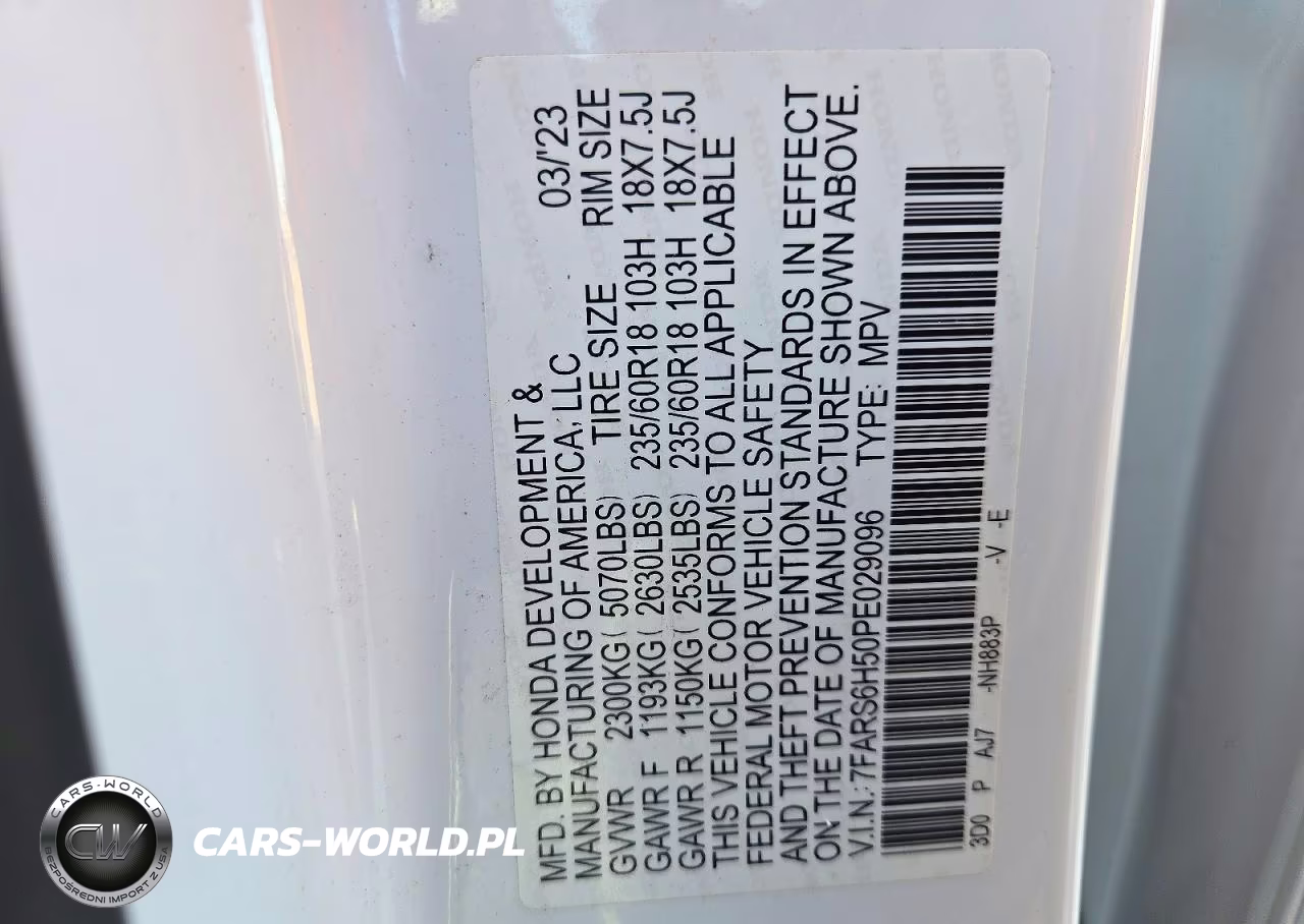 2023 Honda Cr-V Sport VIN:7FARS6H50PE029096 - 14