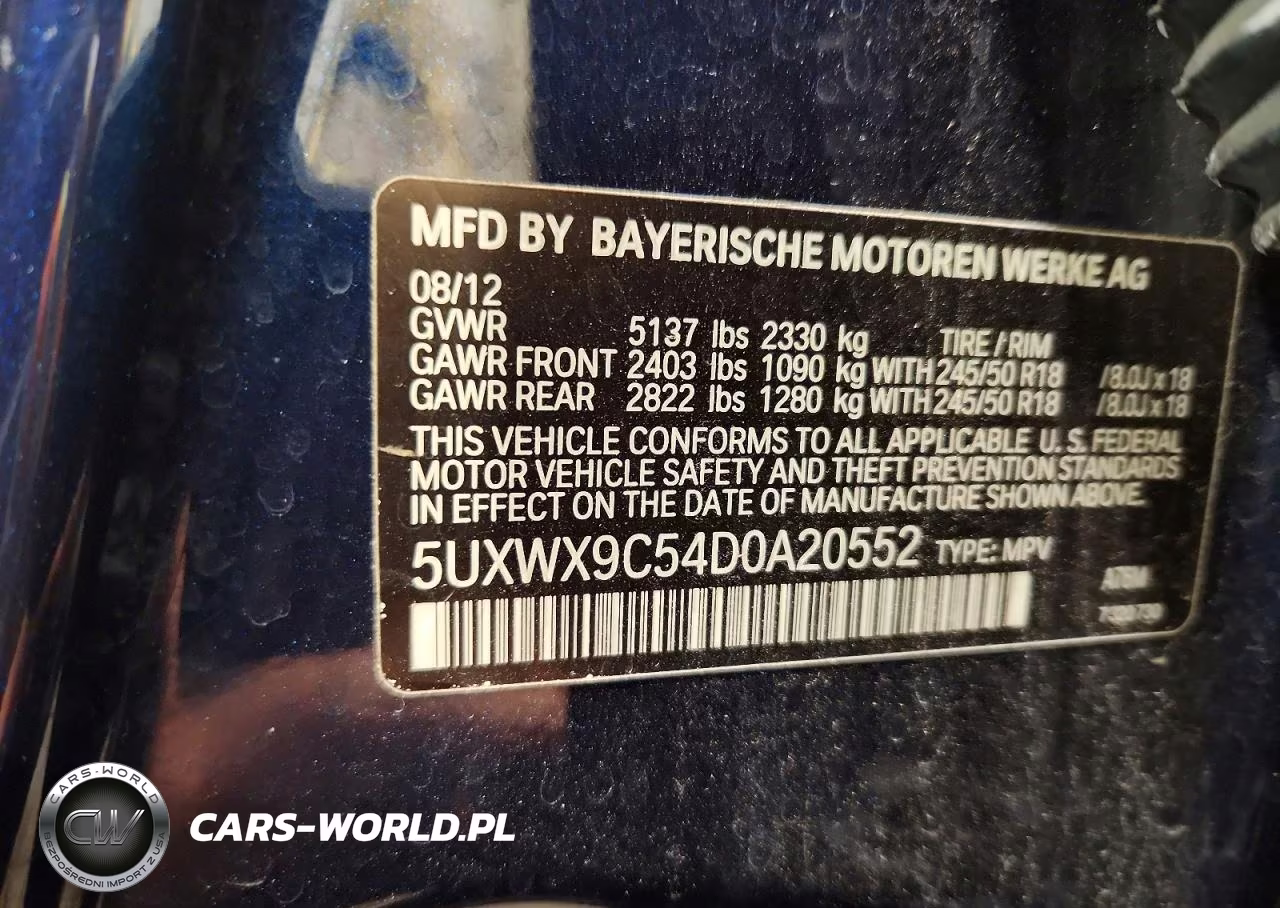 2013 BMW X3 xDrive28I VIN:5UXWX9C54D0A20552 - 13