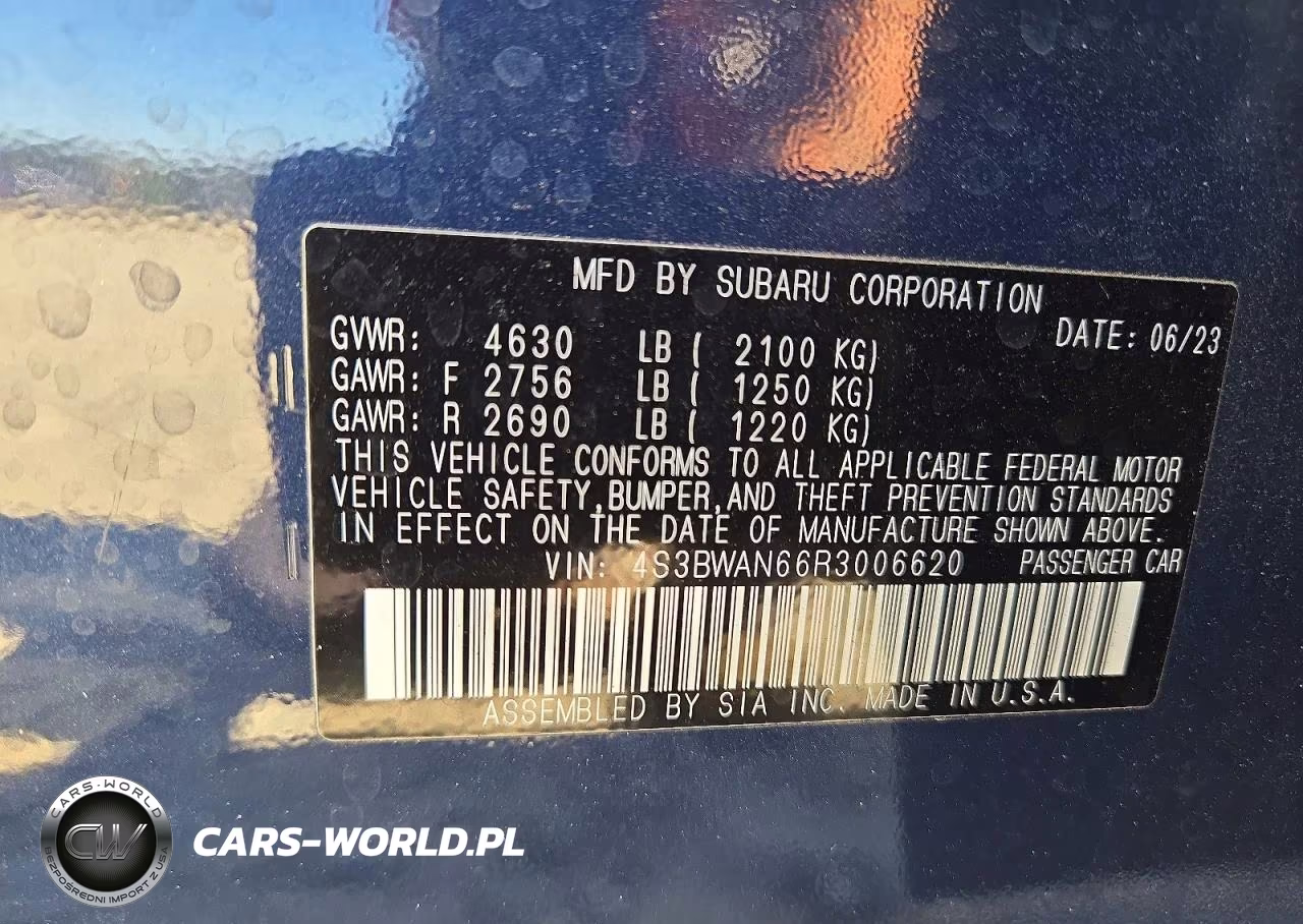 2024 Subaru Legacy Limited VIN:4S3BWAN66R3006620 - 12