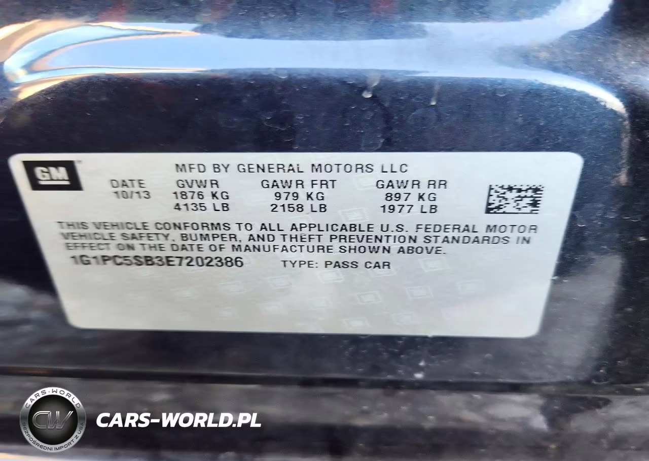 2014 Chevrolet Cruze Lt VIN:1G1PC5SB3E7202386 - 12
