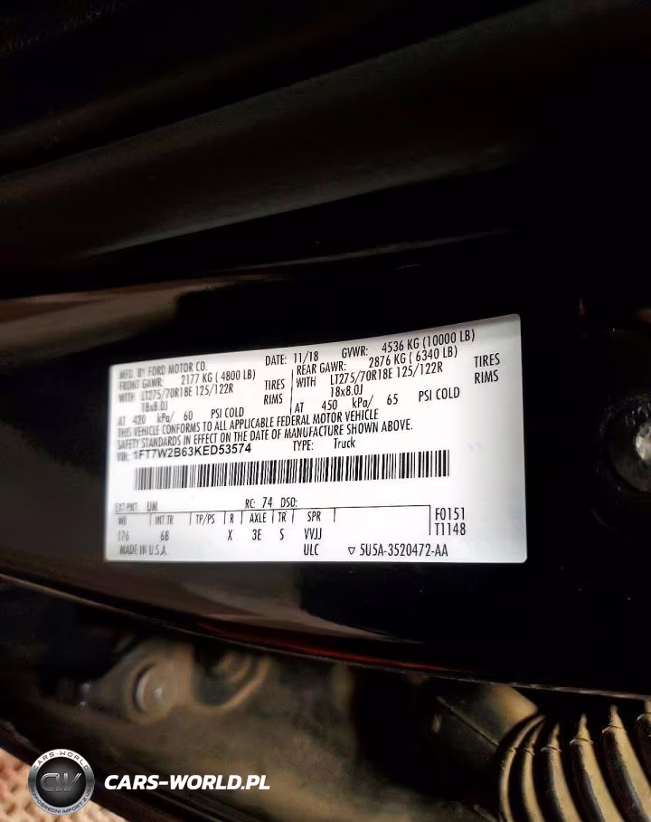 2019 Ford F250 Super Duty VIN:1FT7W2B63KED53574 - 13