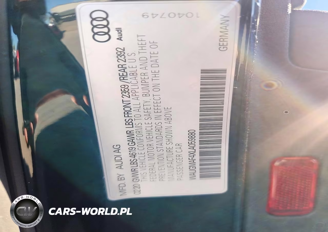 2020 Audi A4 Premium VIN:WAUGMAF4XLA059880 - 12