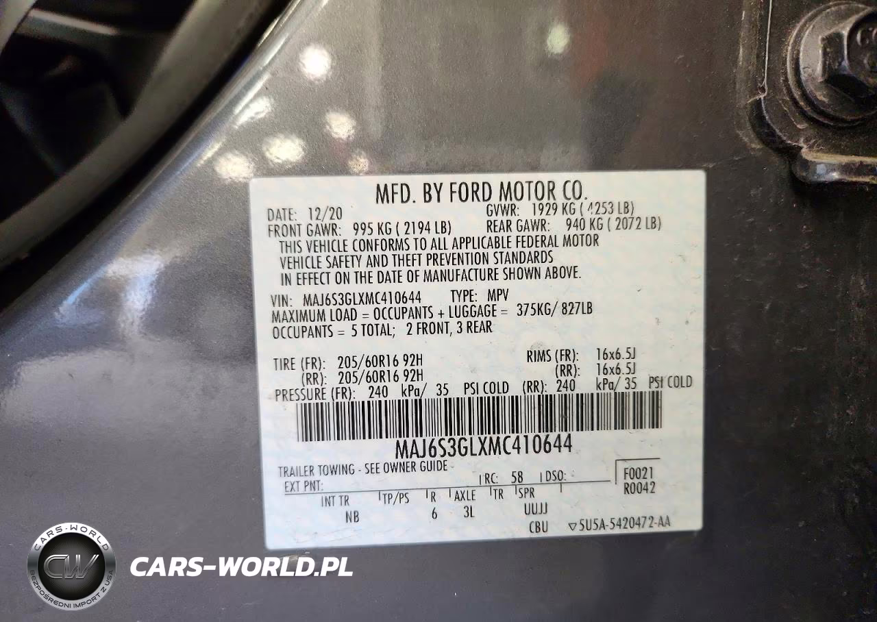 2021 Ford Ecosport Se VIN:MAJ6S3GLXMC410644 - 13