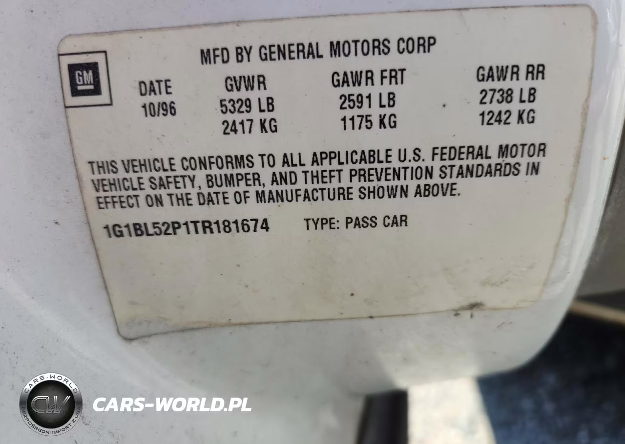 1996 Chevrolet Caprice - Impala Classic Ss VIN:1G1BL52P1TR181674 - 12