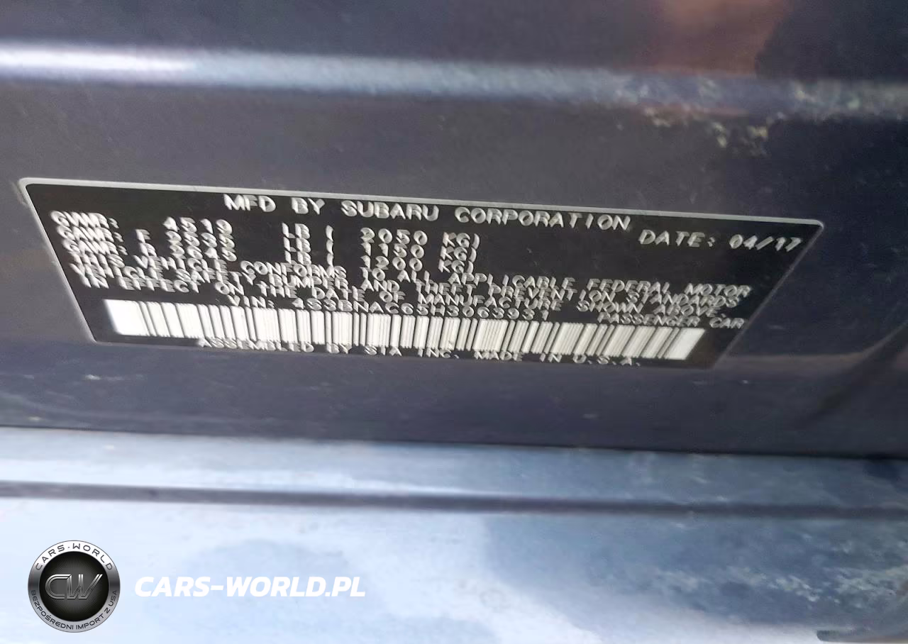 2017 Subaru Legacy 2.5I Premium VIN:4S3BNAC65H3063931 - 12