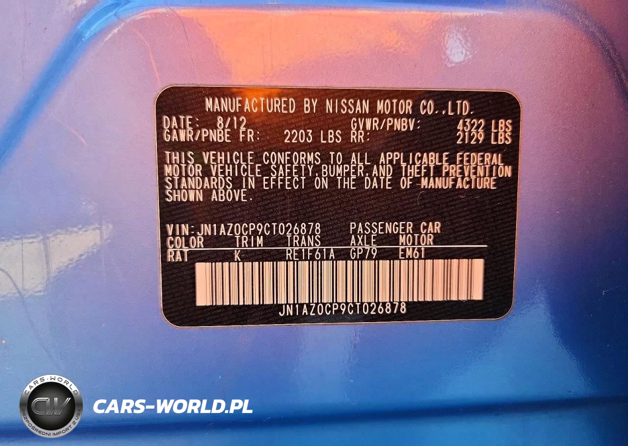 2012 Nissan Leaf VIN:JN1AZ0CP9CT026878 - 12