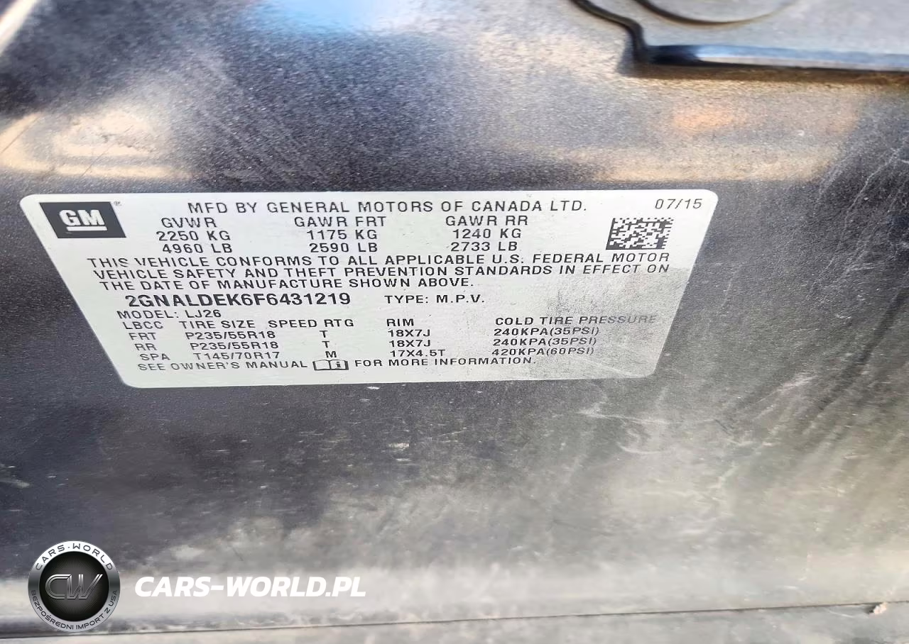 2015 Chevrolet Equinox Ltz VIN:2GNALDEK6F6431219 - 13