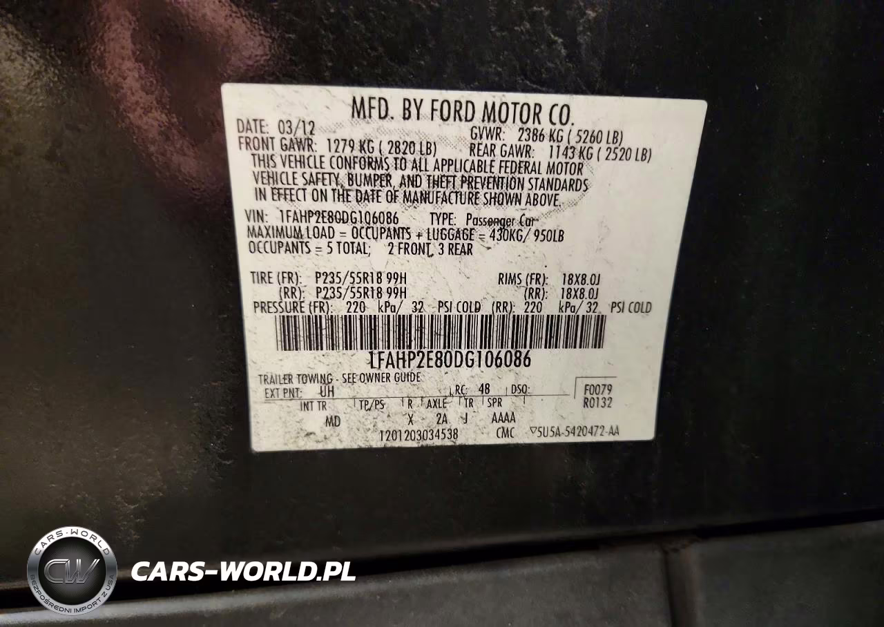 2013 Ford Taurus Sel VIN:1FAHP2E80DG106086 - 13