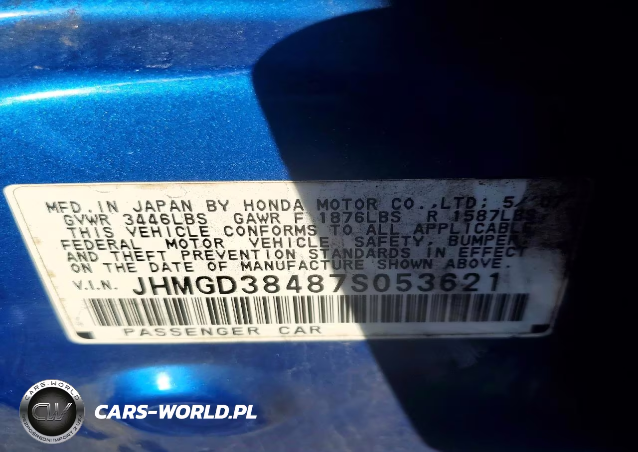 2007 Honda Fit VIN:JHMGD38487S053621 - 13