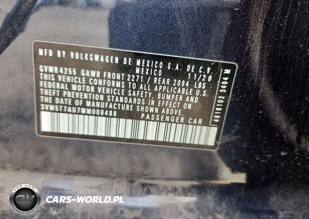 2021 Volkswagen Gti S VIN:3VW5T7AU7MM008488 - 12
