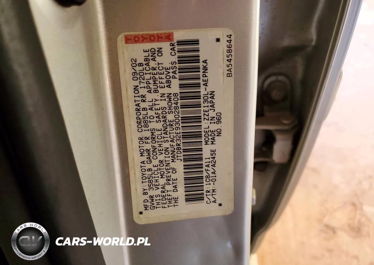 2003 Toyota Corolla Le VIN:JTDBR32E930028408 - 12