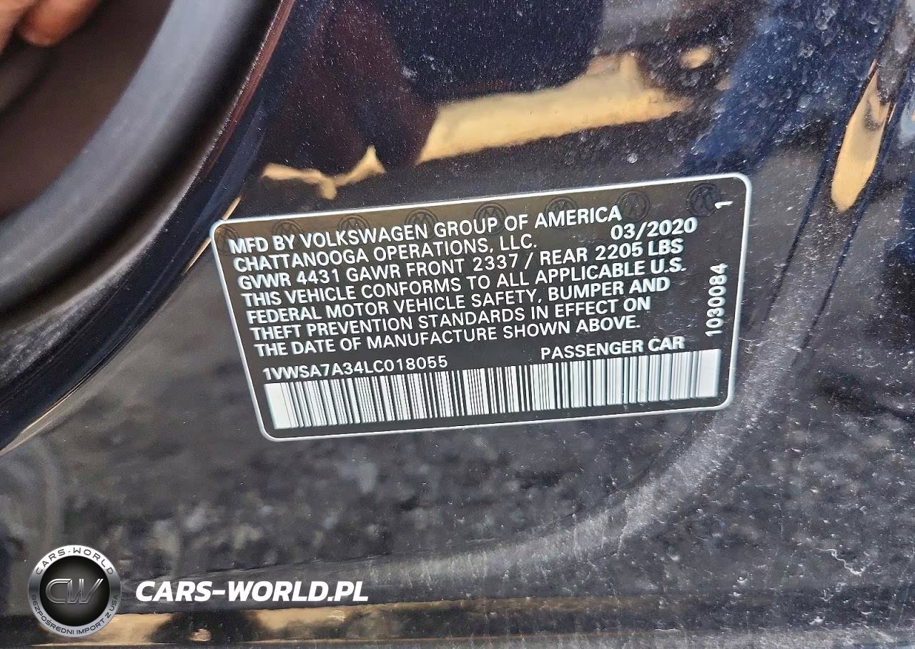 2020 Volkswagen Passat Se VIN:1VWSA7A34LC018055 - 12
