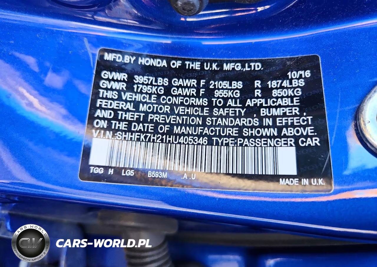 2017 Honda Civic Lx VIN:SHHFK7H21HU405346 - 13