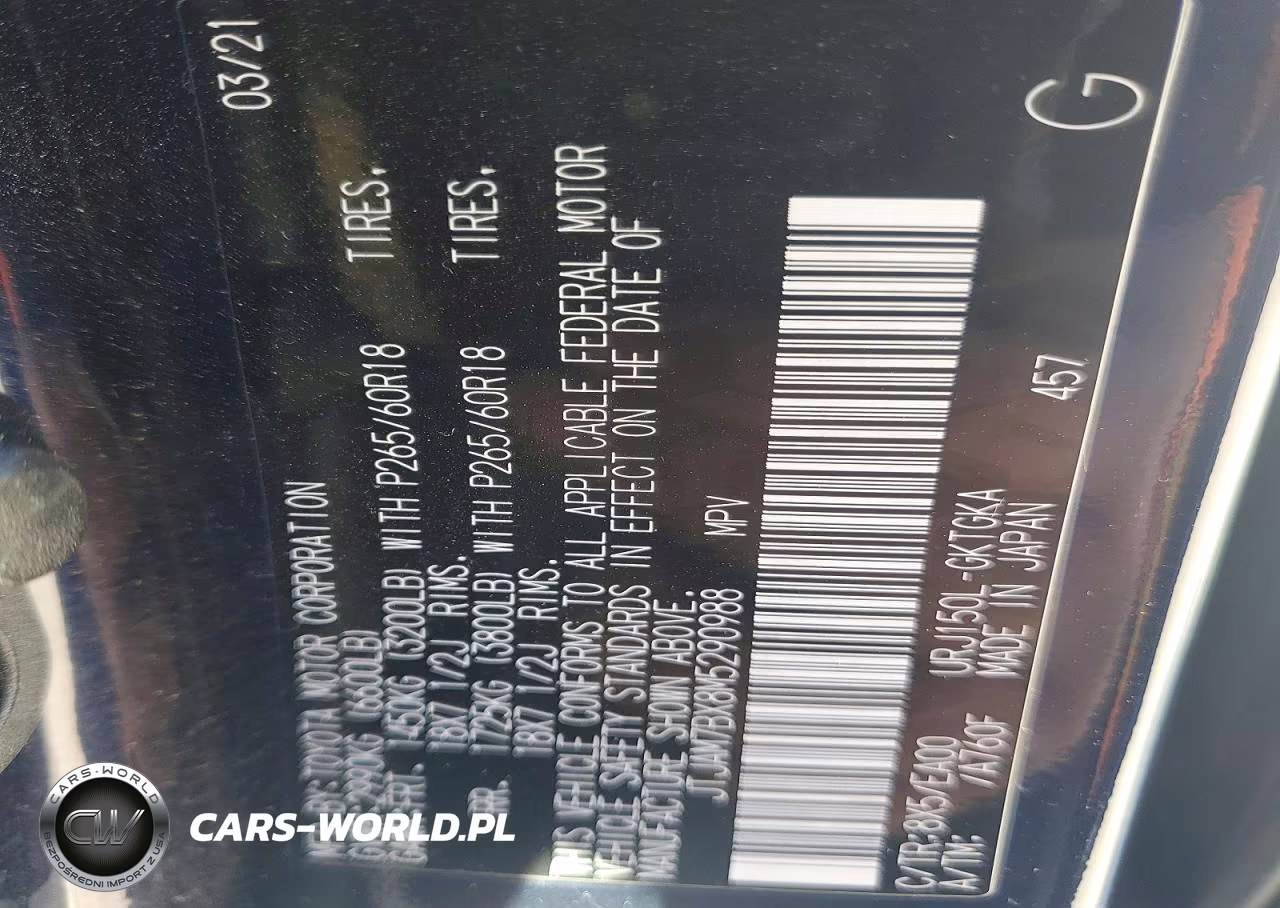 2021 Lexus Gx 460 Premium VIN:JTJAM7BX8M5290988 - 13