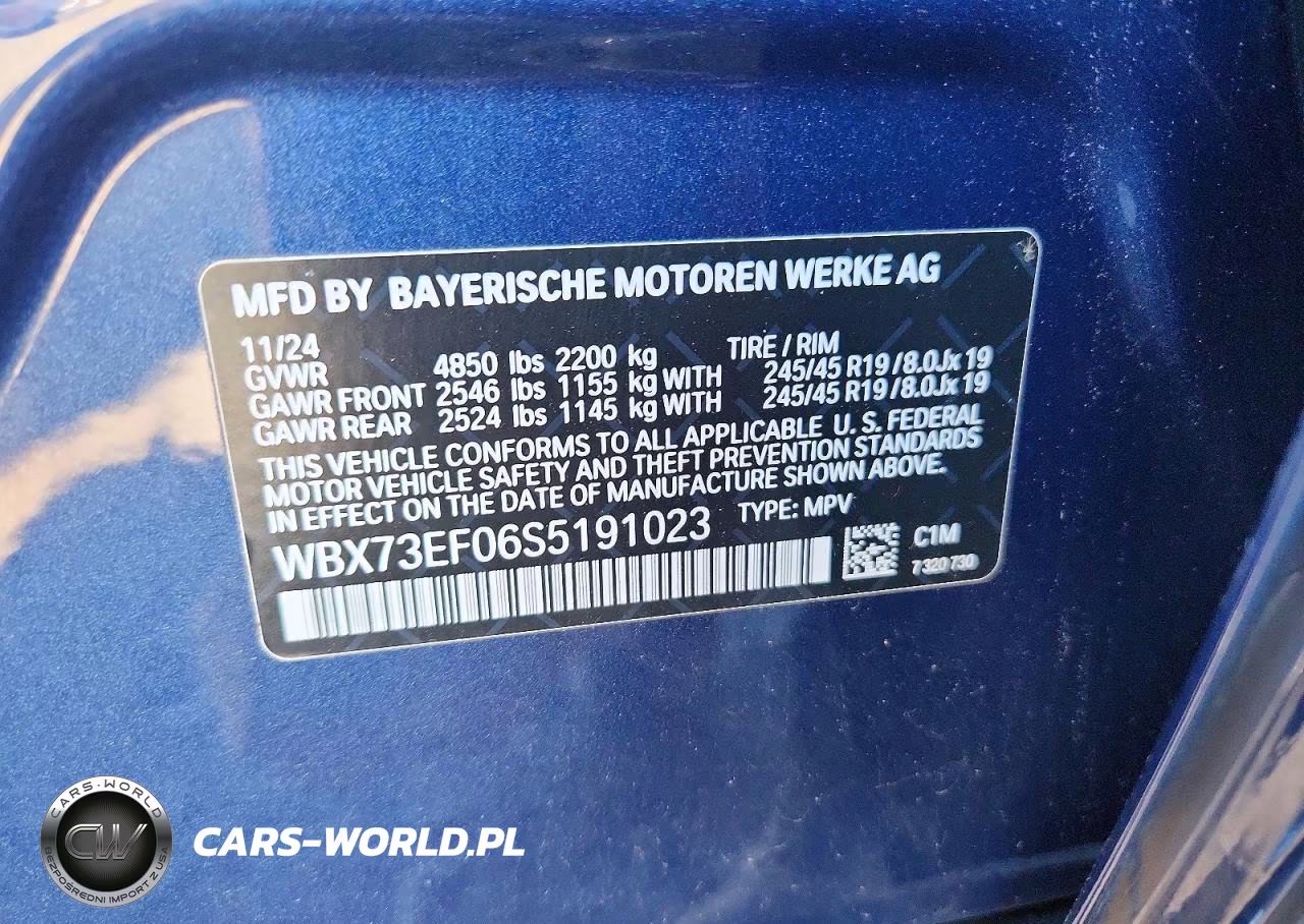 2025 BMW X1 xDrive28I VIN:WBX73EF06S5191023 - 13