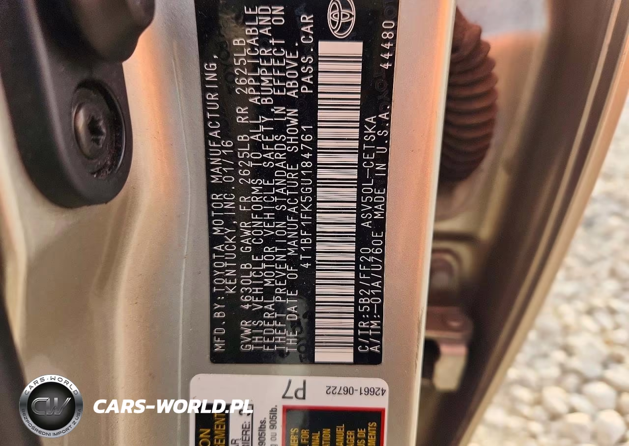 2016 Toyota Camry Se VIN:4T1BF1FK5GU184761 - 12