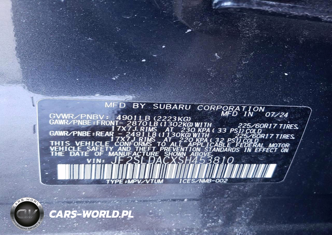 2025 Subaru Forester VIN:JF2SLDACXSH453810 - 13
