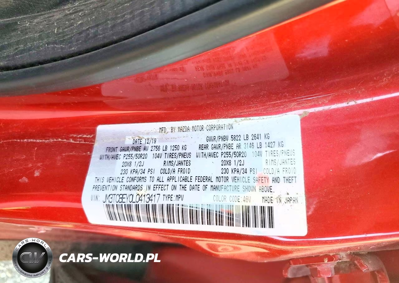 2020 Mazda Cx-9 Signature VIN:JM3TCBEY0L0413417 - 13