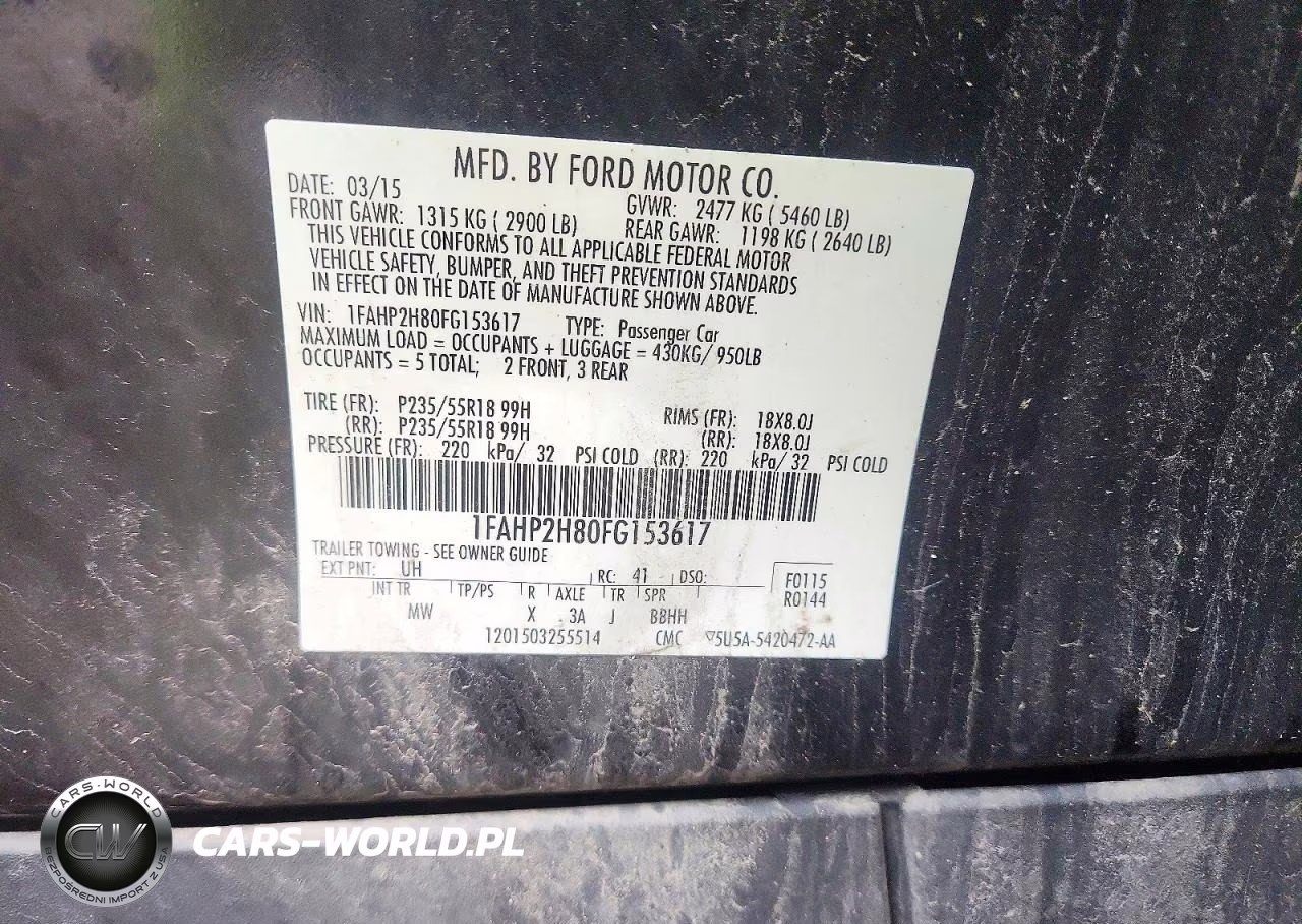 2015 Ford Taurus Sel VIN:1FAHP2H80FG153617 - 12